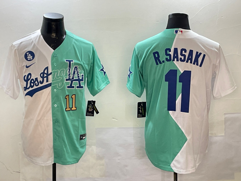Men Los Angeles Dodgers 11 R Sasaki white 2025 MLB nike jersey style 22